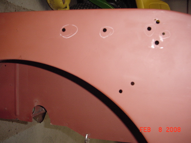 Extra holes on right side