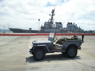 USS DECATUR 1944 WILLYS MB US NAVY