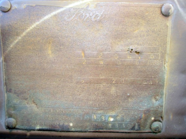 Date plate of my 43 GPW