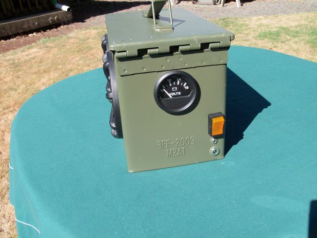 Ammo can stereo