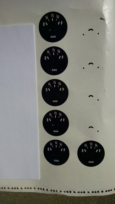 'GAS' Gauge Decal