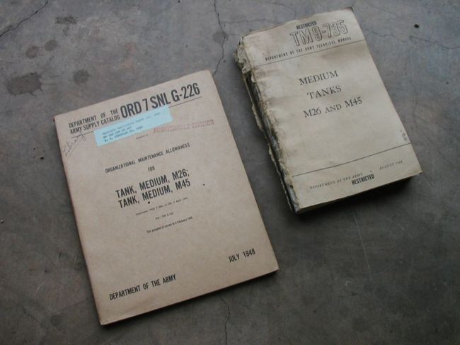 Set of 1948 M26 M45 Pershing Manuals