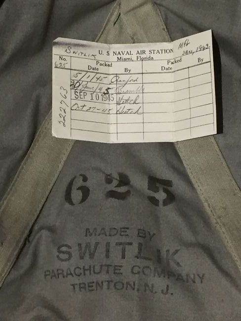 US Navy QAB parachute rigger's card
