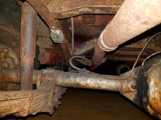 Rear brake line