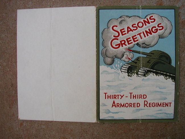WW2 3AD 33rd AR Christmas Card (front)