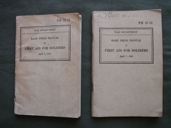 WW2 FM 21-11 First Aid Manuals