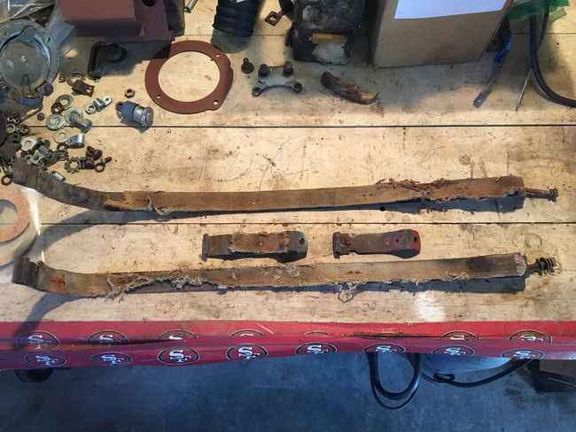 MB fuel tank straps unrestored