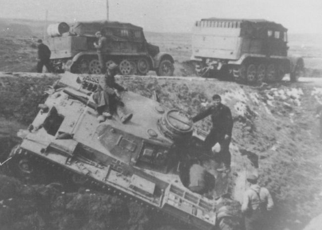 8-ton German halftracks
