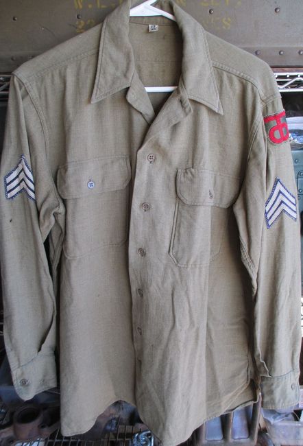 WW2 EM Wool Shirt with 90th Div. Patch