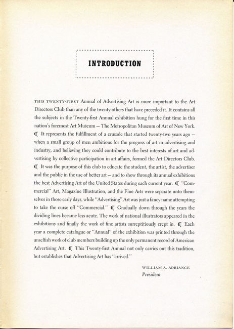 Art Directors 21st Annual 1942