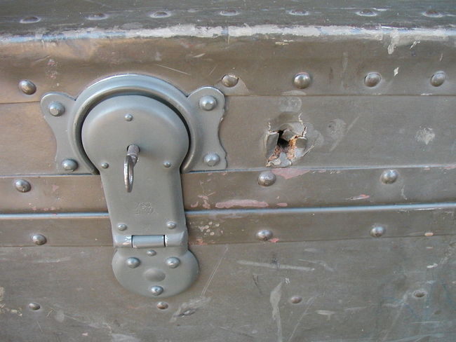 BC-5 bullet hole...