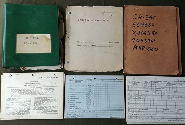 CH-34C_53-4530_Helicopter_Paperwork_Lot