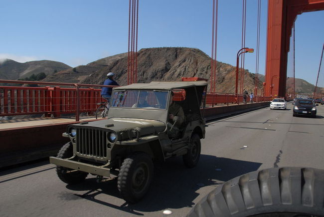 Ford GPW on Golden Gate Bridge