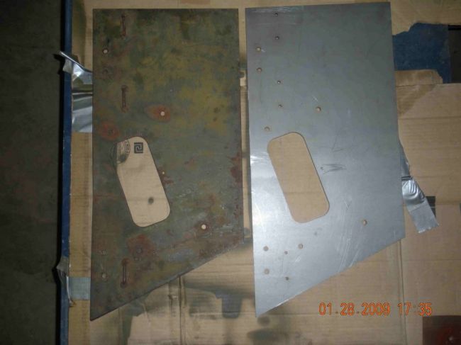 Halftrack side window armor plate