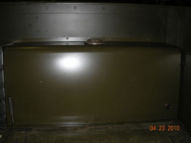 Repro Half track fuel tank installed