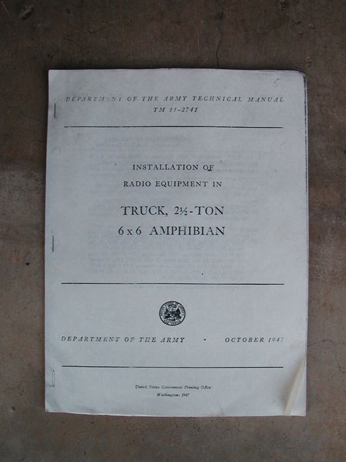Reprint of '47 DUKW Radio Manual
