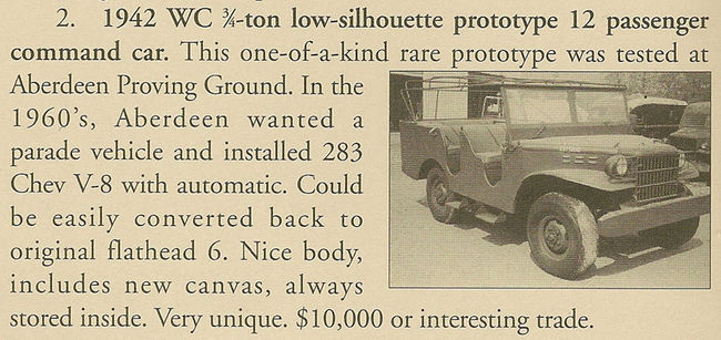 VPW for sale ad Fall 1996
