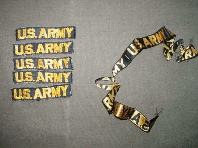Early ARMY Yellow &amp;amp; Black Nametapes