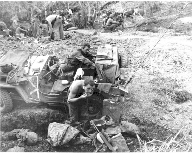 MZ radio jeep on Saipan - June 1944