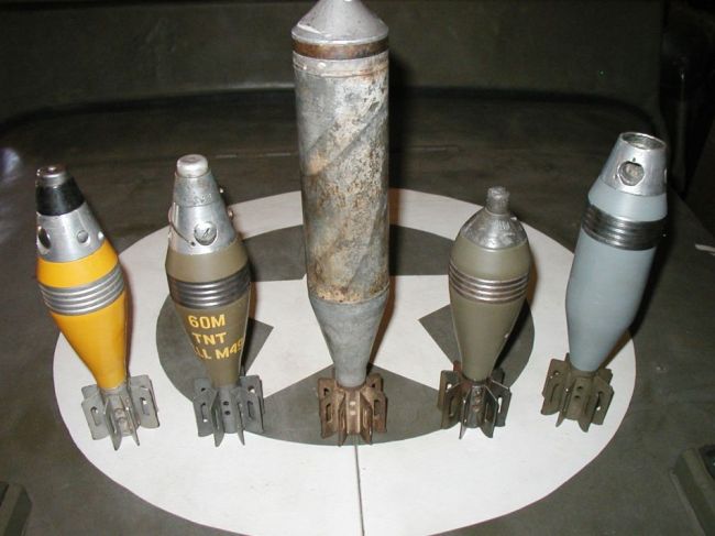 Assorted 60mm Mortar Rounds
