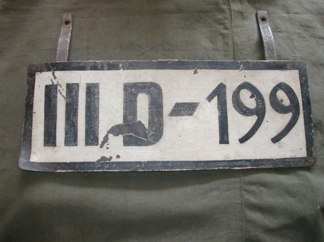 1930s German Truck License Plate