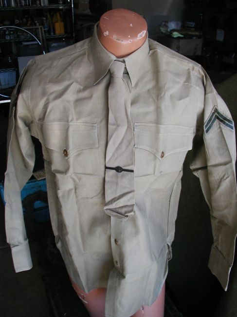 WW2/KW era EM Khaki Shirt &amp; Tie