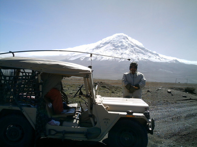 In the Andes Chimborazo vulcain