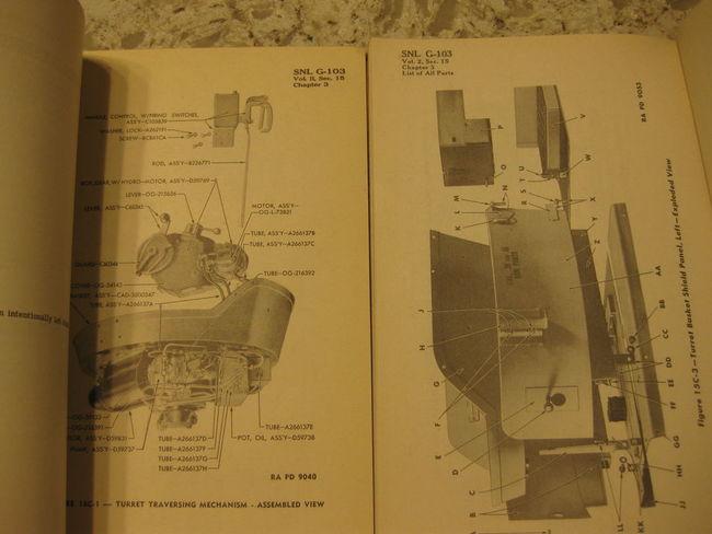 FS: Orig. M5 Stuart tank Turret Traversing Mechanism Parts Manual ...