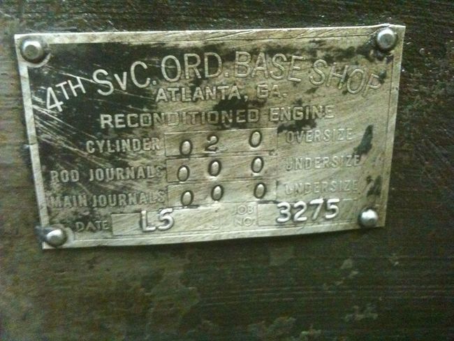 GPW L-134 Data plate