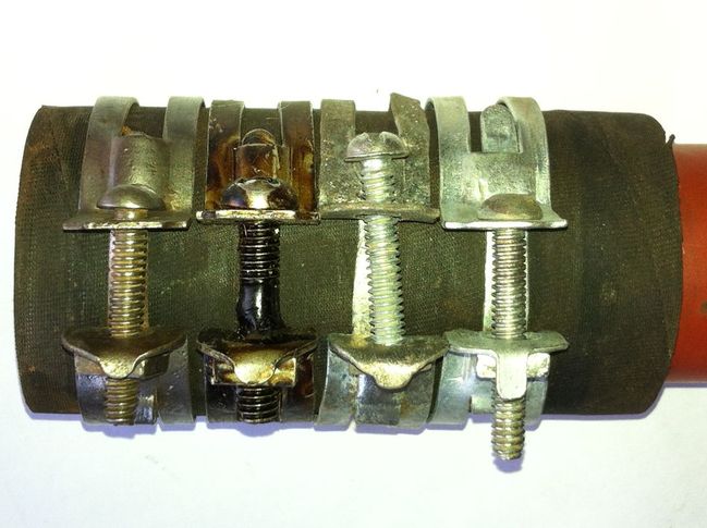 NOS A10 1/2 hose clamps