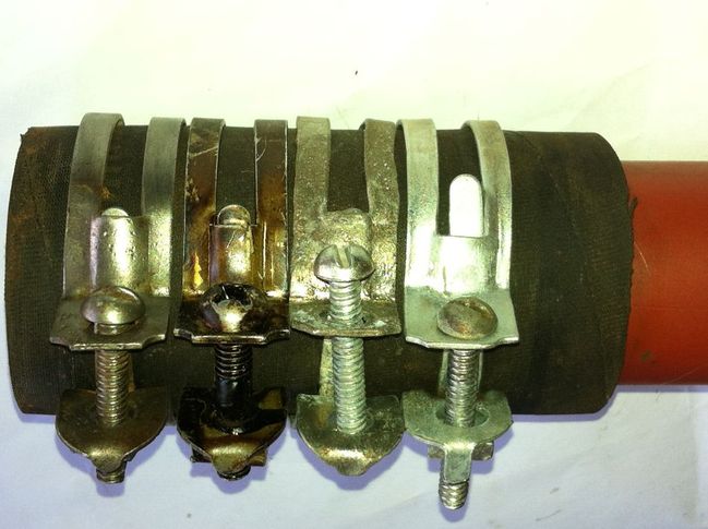 NOS A10 1/2 hose clamps