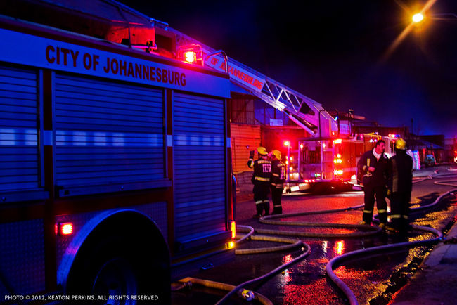 Factory Fire Heriotdale Germiston South Africa