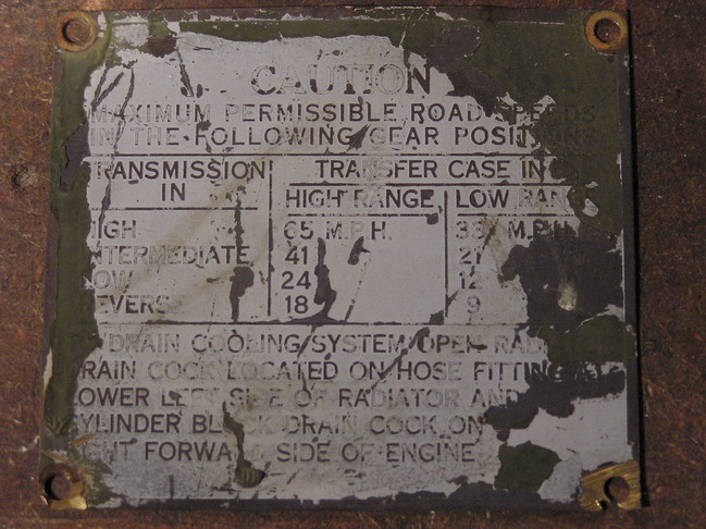 Maximum Speed Plate