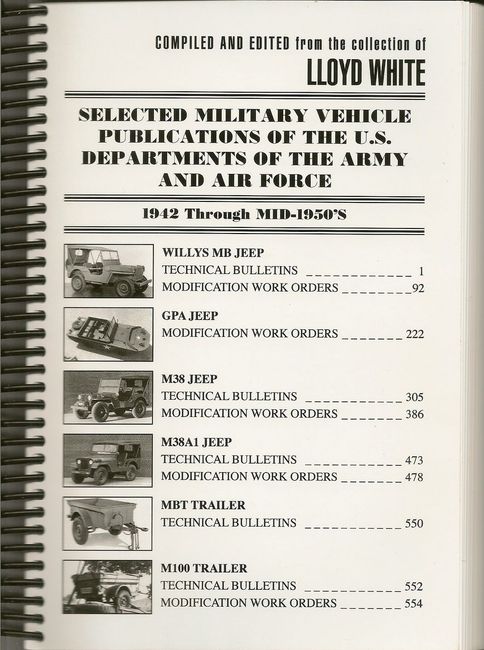 Jeep TBs and MWOs front cover
