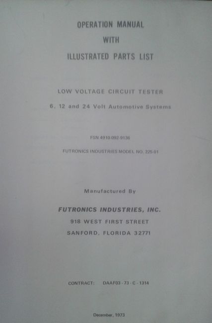 low voltage test set 6, 12, 24 volt automotive