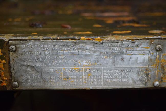 M274 Mule Data Plates