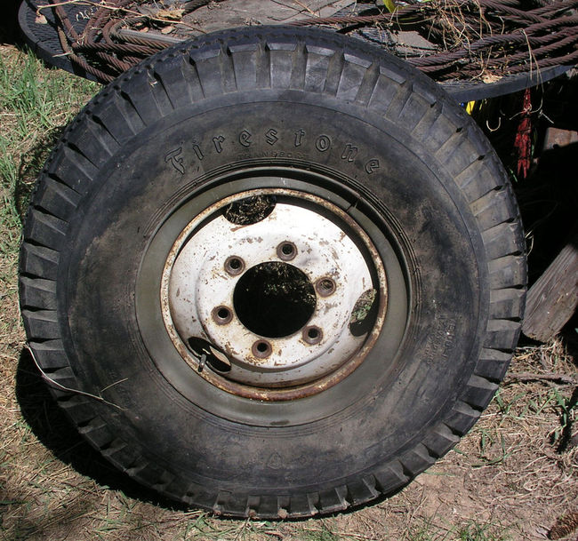 Firestone 900-16 tire #1 front