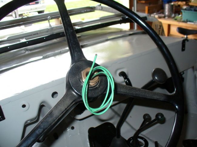horn wiring steering tube