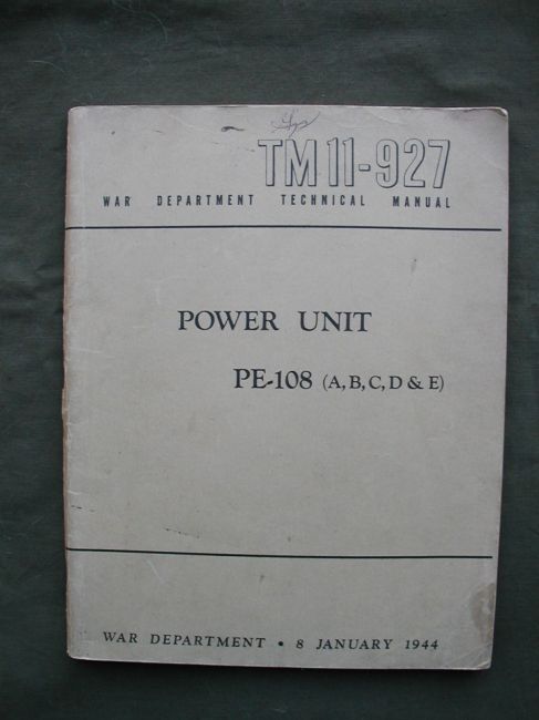 WW2 PE-108 Power Unit TM