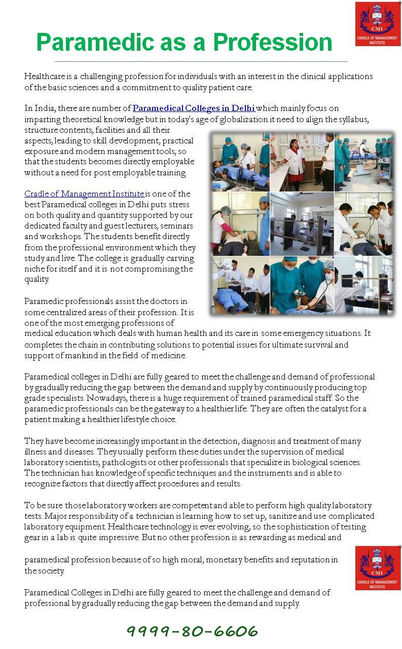 Paramedical Colleges in Delhi
