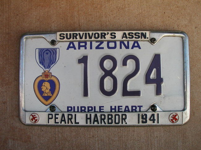 Pearl Harbor Survivor's Assn Plate Trim