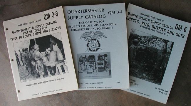 Reprints of WW2 QM Supply Catalogs