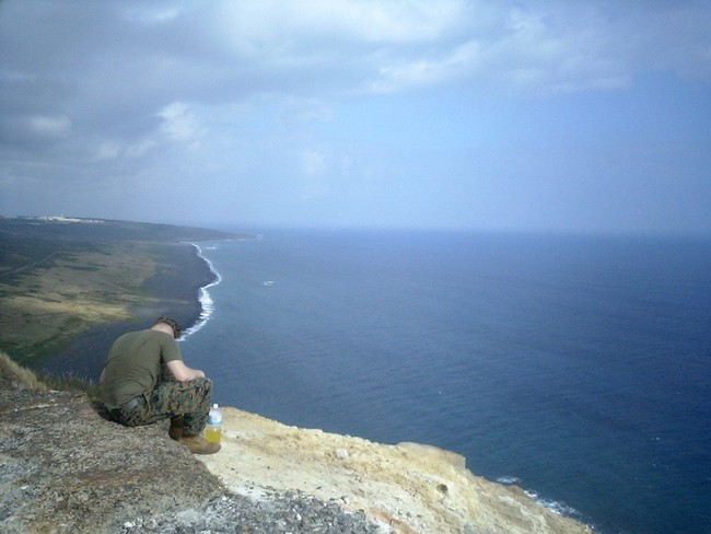 Kris enjoying the view from Suribachi.