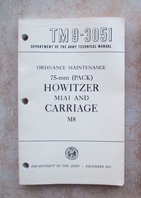 TM 9-3051 75mm Pack Howitzer (