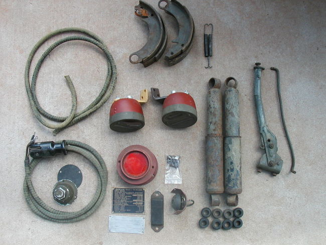 WW2 Jeep Trailer Parts sampling
