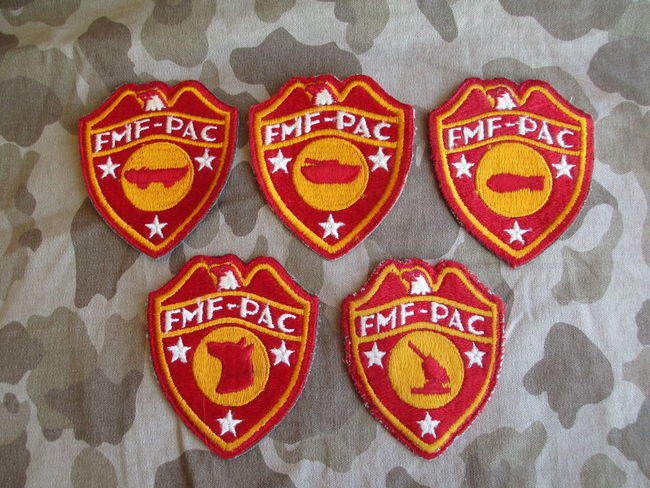 WW2 USMC FMF-PAC Shoulder Patches