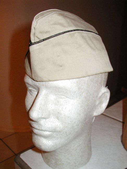 WW2 Army Officers Tan Cotton Overseas Hat