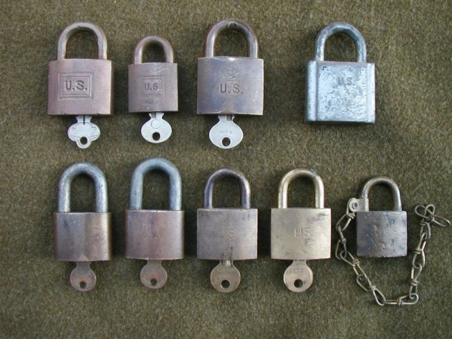 WW2 and Later U.S. Marked Padlocks