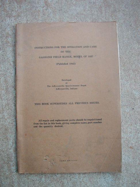 Early WW2 M1937 Field Range Manual