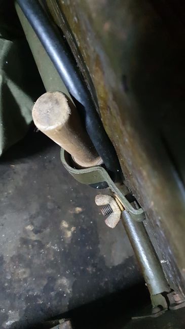 GPW rear seat / tire pump stud
